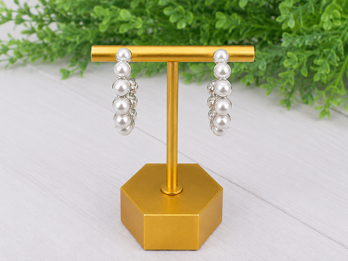 Pearls of Grace Hoop Earrings