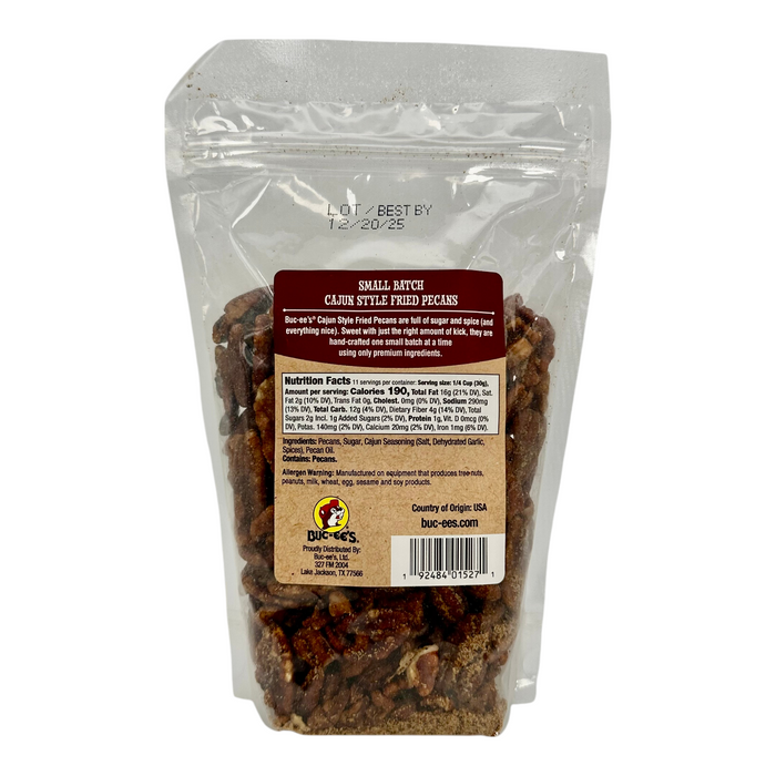 Pecans Small Batch 12oz - Cajun Style Fried