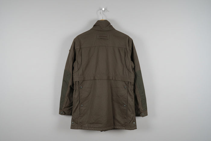 Percussion (S) Khaki Green Shooting Hunting Jacket Canvas Soft-Shell Size Small
