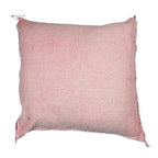 Petal XVI Artisanal Handmade Moroccan embroidered cactus silk sabra pillow light pink handwoven