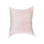 Artisanal Handmade Moroccan embroidered cactus silk sabra pillow light pink handwoven