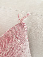 Artisanal Handmade Moroccan embroidered cactus silk sabra pillow pink handwoven