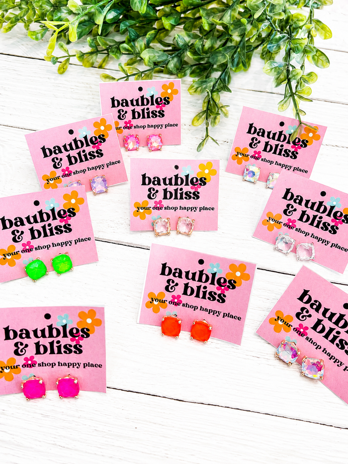 Pop of Sparkle Stud Earrings
