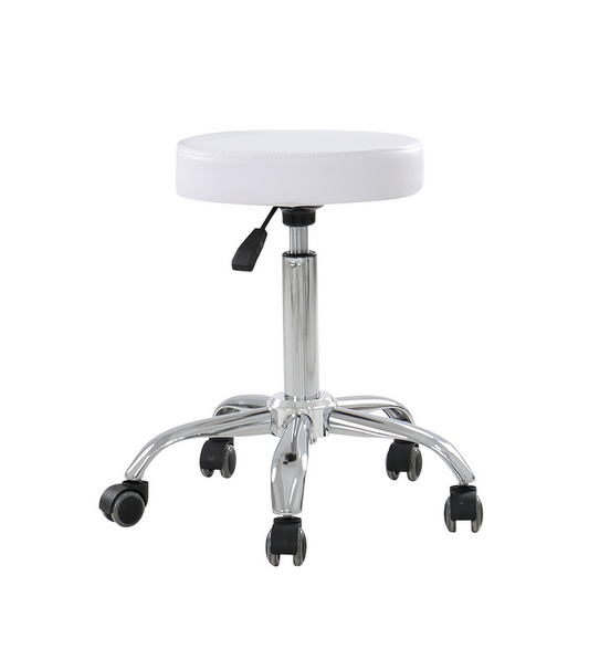 Prestige Chrome Stool | Black | White