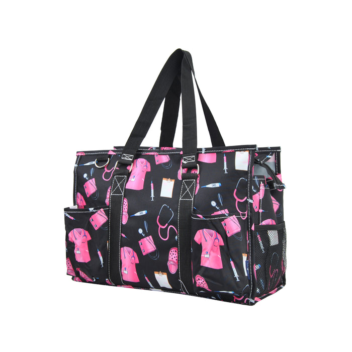 Pretty in Scrubs NGIL Zippered Caddy Organizer Tote Bag