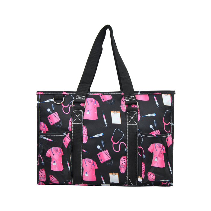 Pretty in Scrubs NGIL Zippered Caddy Organizer Tote Bag