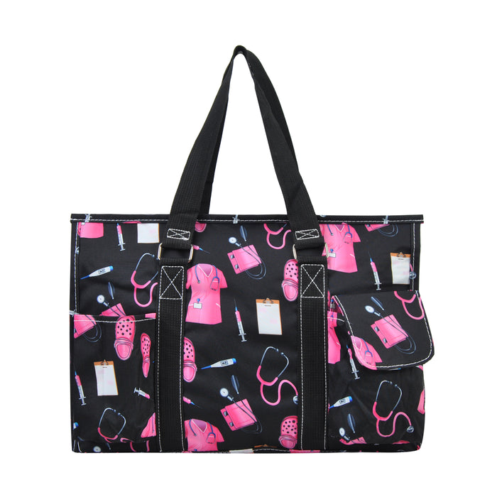 Pretty in Scrubs NGIL Zippered Caddy Organizer Tote Bag