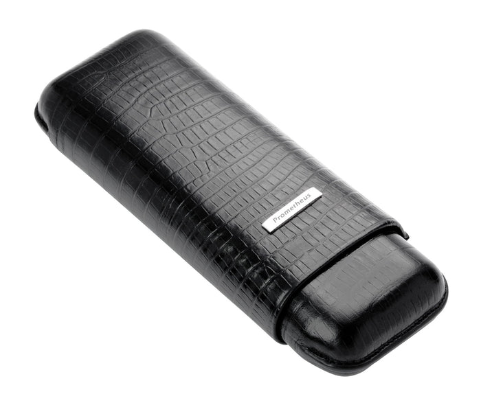 Prometheus Cigar Case Tejus Black - 2 Cigar Holder (C500TB)