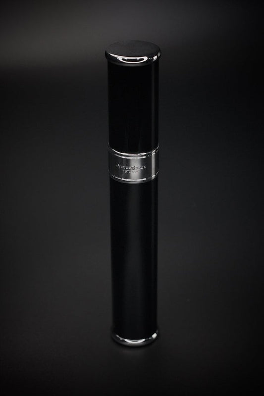 Prometheus Cigar Tube - Black Lacquer with Chrome (H-TUBE-TB)