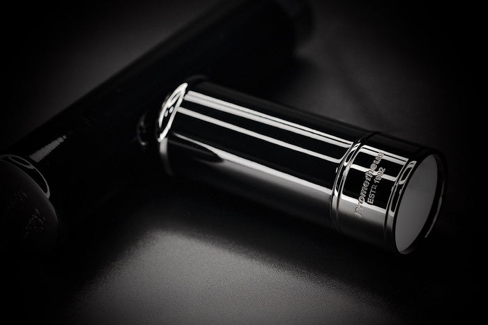 Prometheus Cigar Tube - Black Lacquer with Chrome (H-TUBE-TB)