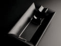 Prometheus Single Cigar Black Matte Ashtray (ASH-METAL)