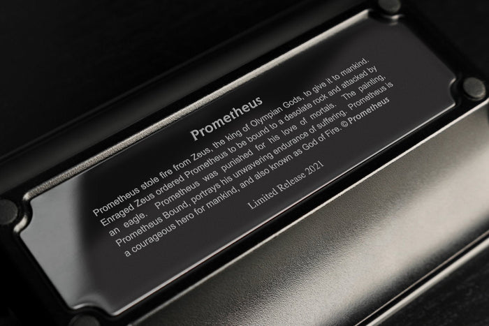 Prometheus Single Cigar Black Matte Ashtray (ASH-METAL)