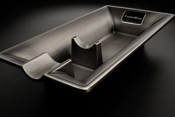 Prometheus Single Cigar Chrome Ashtray  (ASH-METALC)
