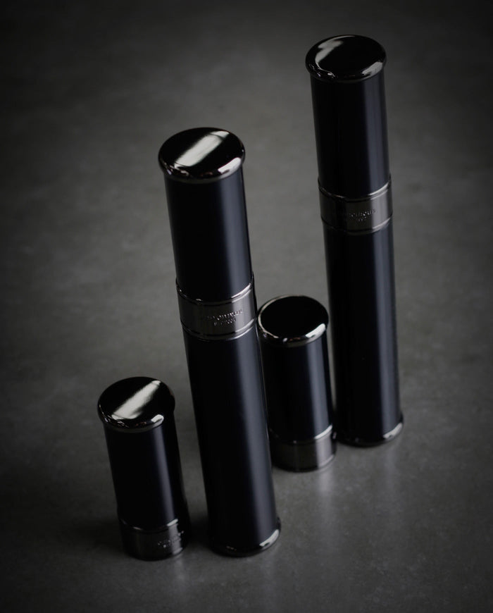 Prometheus Single Cigar Tube - Black Matte/Gunmetal (H-TUBE-BM)