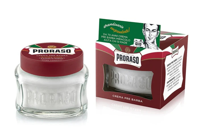 Proraso Pre Shave Cream Nourishing Coarse Beards Sandalwood And Shea Oil 100ml - P122