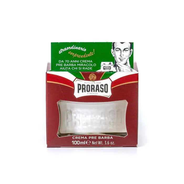 Proraso Pre Shave Cream Nourishing Coarse Beards Sandalwood And Shea Oil 100ml - P122