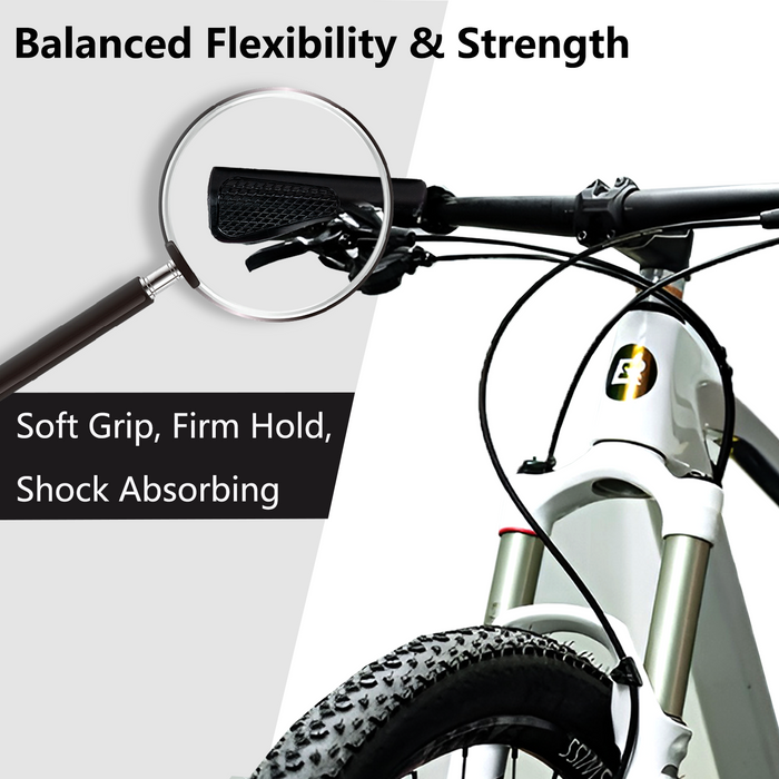 flexible resin 3D printed bike handlebar grip showing balanced flexibility shock absorption
