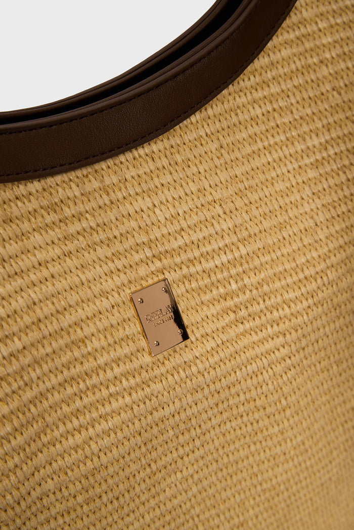 REPLAY DÁMSKÁ KABELKA Z RAFIE TYPU SHOPPER BAG
