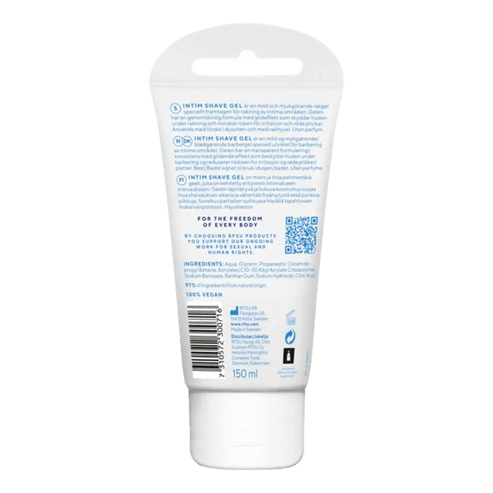 RFSU Intim Easy Shave Gel barbergelé