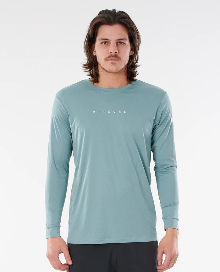 Rip Curl Dawn Patrol LS UV Rash Shirt - Marle Rashguard Sun Protection Mid Blue Marle