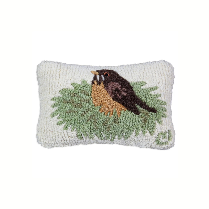 Robin in Nest Mini Pillow