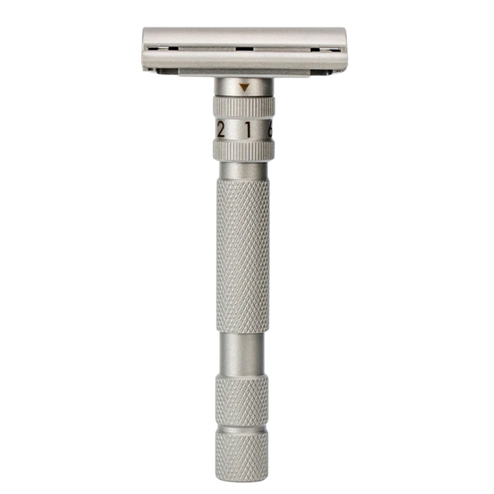 Rockwell Model T2 Adjustable Safety Razor Stainless Steel Matte Finish