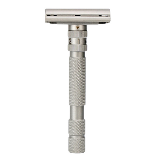 Rockwell Model T2 Adjustable Safety Razor Stainless Steel Matte Finish