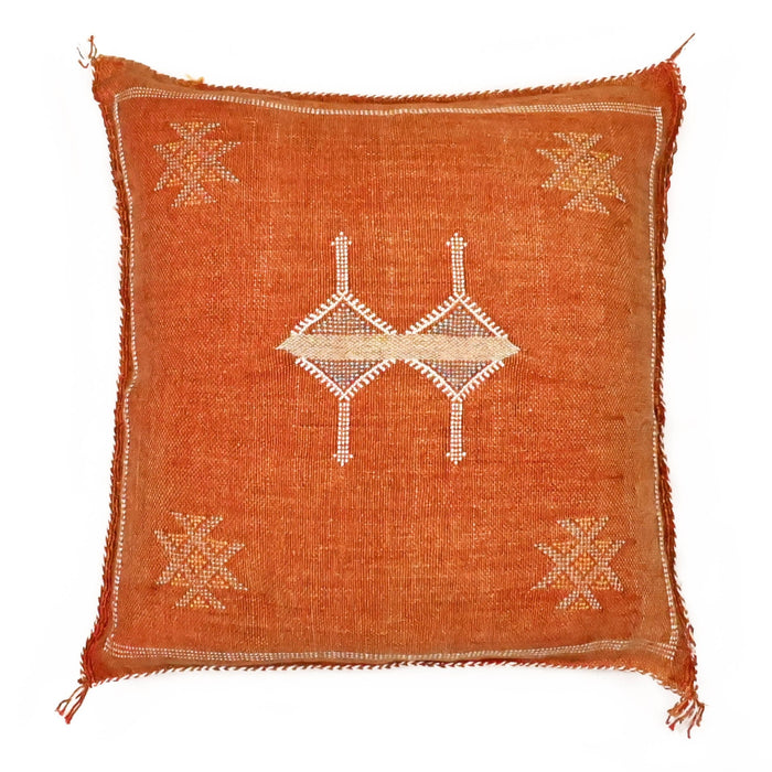 Rust XXV Moroccan Sabra Cactus Silk Pillow