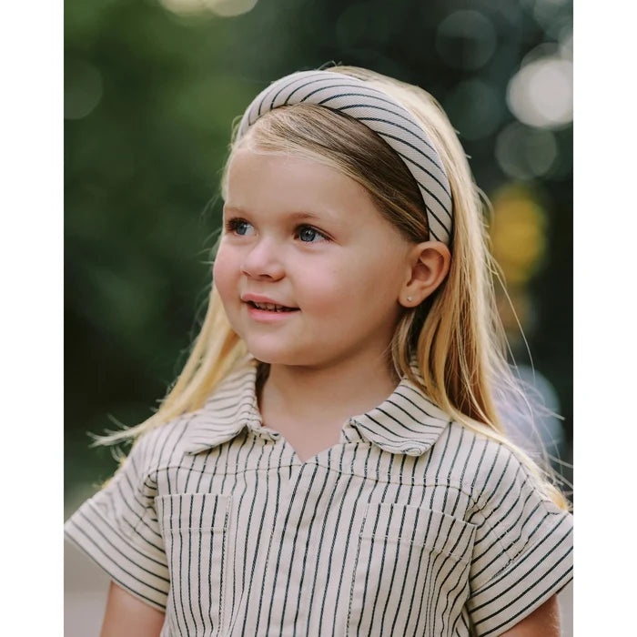 Rylee + Cru | Utility Romper | Navy Pinstripe