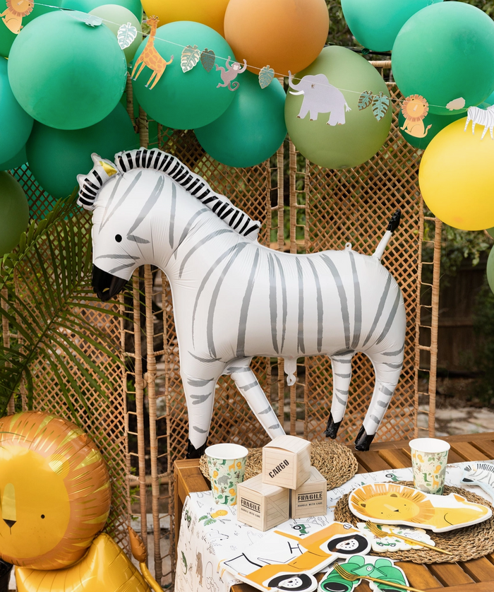Safari Zebra Mylar Balloon