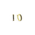 Sierra Winter - Gold Karma Hoops – Black Spinel
