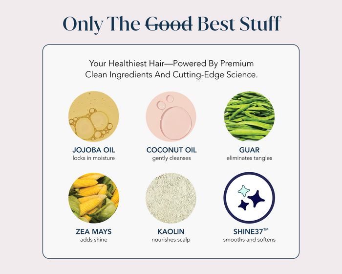 Infographic of Small Wonder ingredients and their benefits with text "Only the Best Stuff."