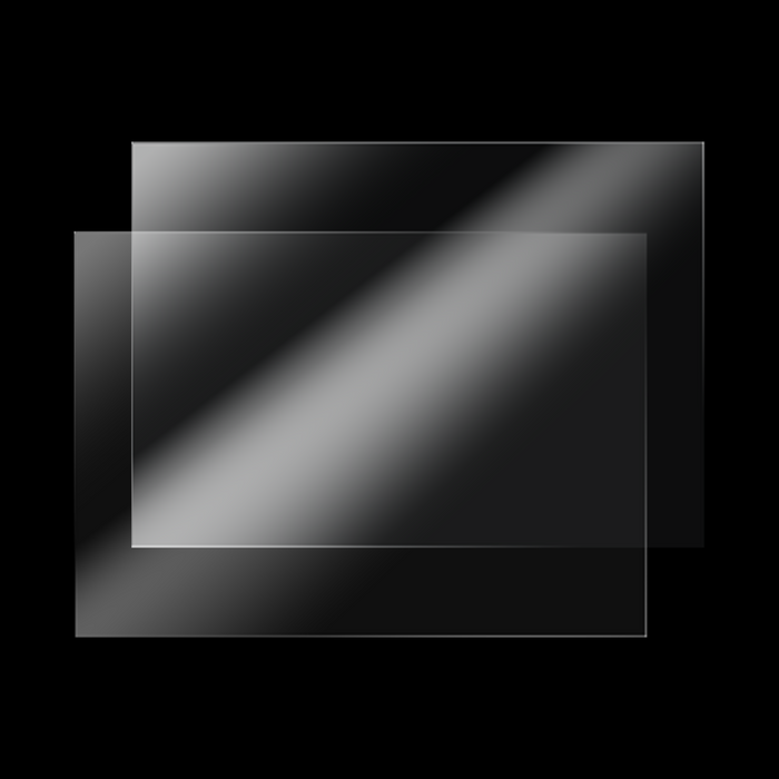 NFEP film A4 two transparent sheets for resin 3D printer vat replacement dark background
