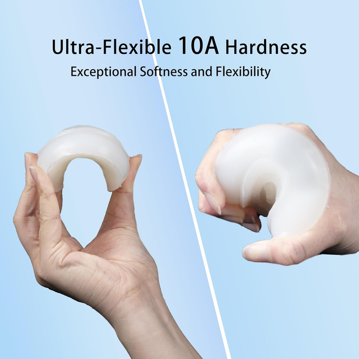 platinum silicone 10A ultra-flexible white ring bent by hand exceptionally soft