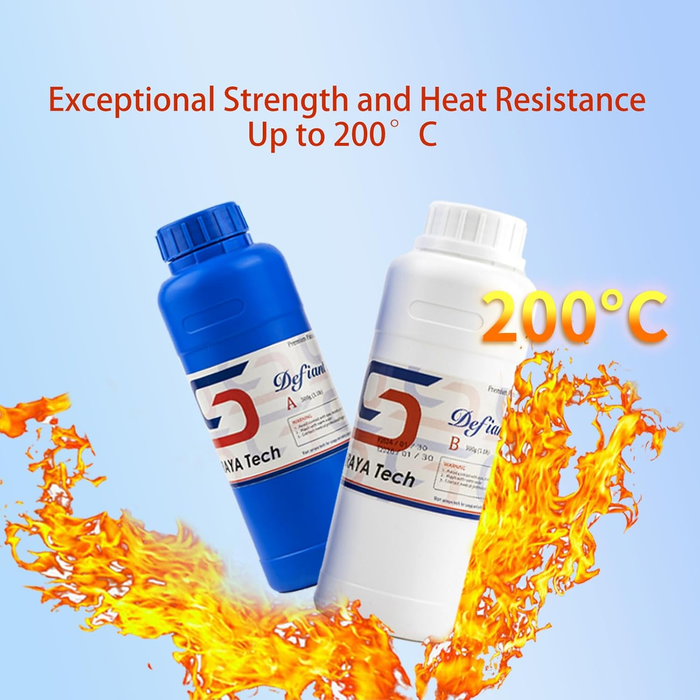 platinum silicone two bottles heat resistance up to 200C surrounded by flames