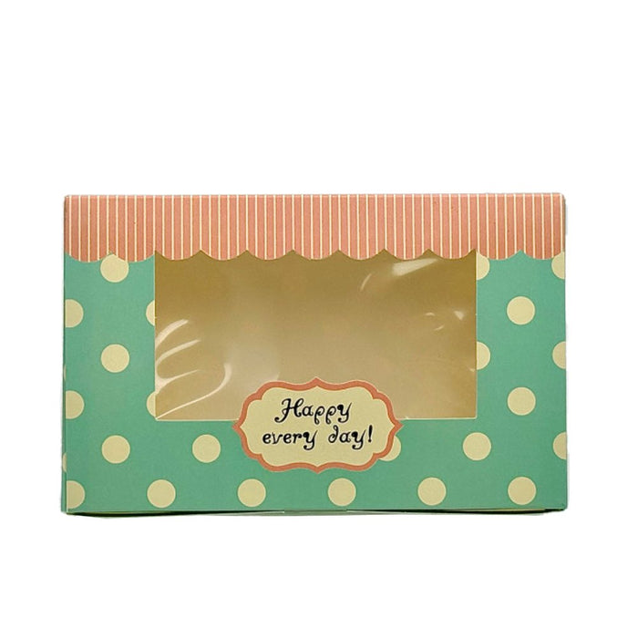 Small Rectangular Printed Paper Box Window - Happy day Theme - TEM IMPORTS™