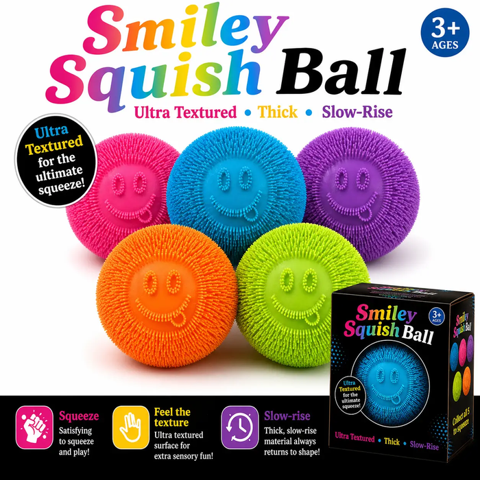 Smiley Squish Dough Fill Texture Ball