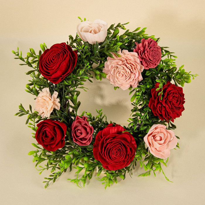 Sola Wood Flowers - 12" Wreath - Rose Glow