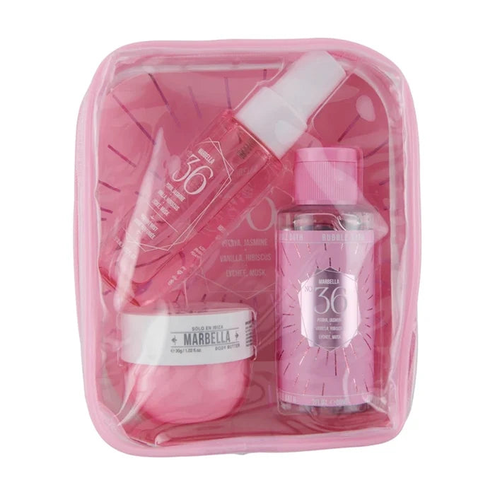 Solo En Ibiza Marbella Travel Bath & Body Gift Set – Perfume Mist, Bubble Bath & Body Butter