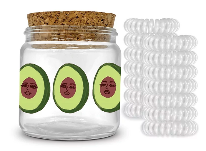 Spiral Hair Ties In Decorative Jars