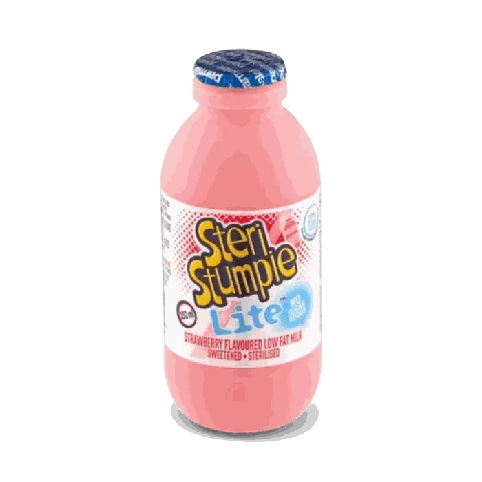 Steri Stumpie Lite strawberry flavoured low-fat milk 350ml bottle