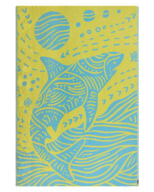 Sand Cloud Tiger Shark Beach Towel full view