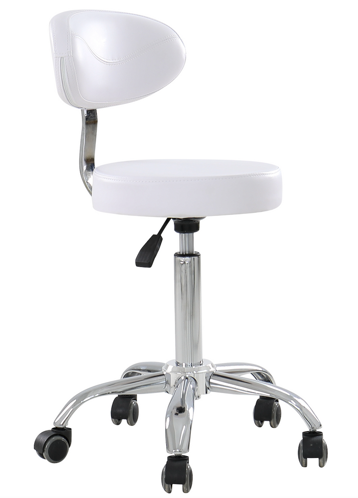 Superior Stool with backrest | White or Black