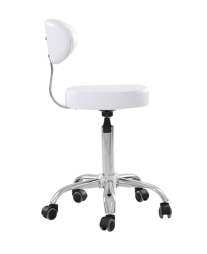 Superior Stool with backrest | White or Black