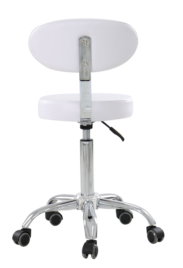 Superior Stool with backrest | White or Black