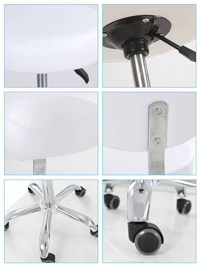 Superior Stool with backrest | White or Black