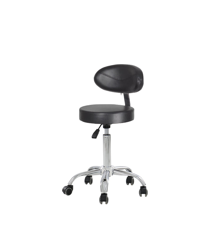 Superior Stool with backrest | White or Black