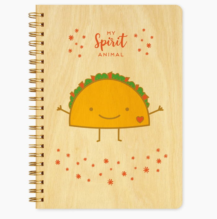 Taco Spirit Animal Wood Journal