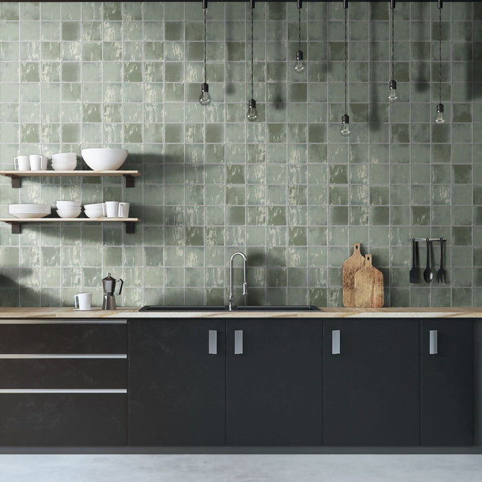 TBox Eucalyptus Glossy 12.5x12.5 Tile Sartoria By Terratinta