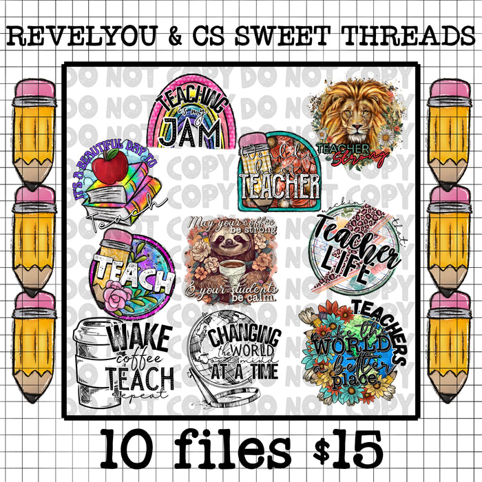 Teacher Mini Collab with RevelYOU & C's Sweet Designs - PNG Downloads